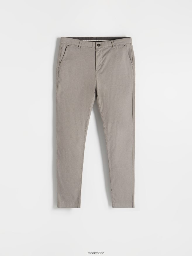 Reserved Men Chino Slim Fit Trousers P6H08T1083 Apparel Coffee