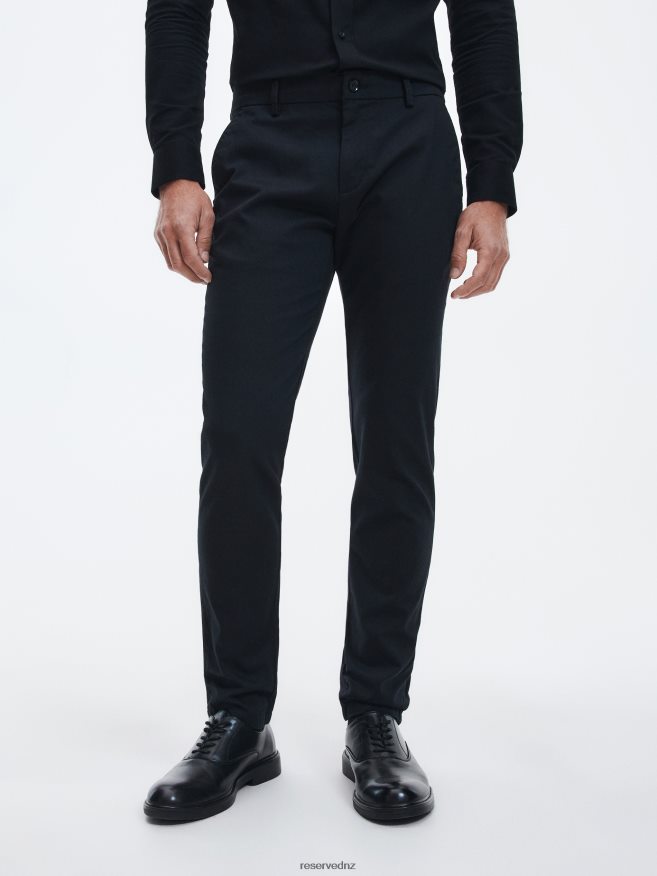 Reserved Men Chino Slim Fit Trousers P6H08T1084 Apparel Black