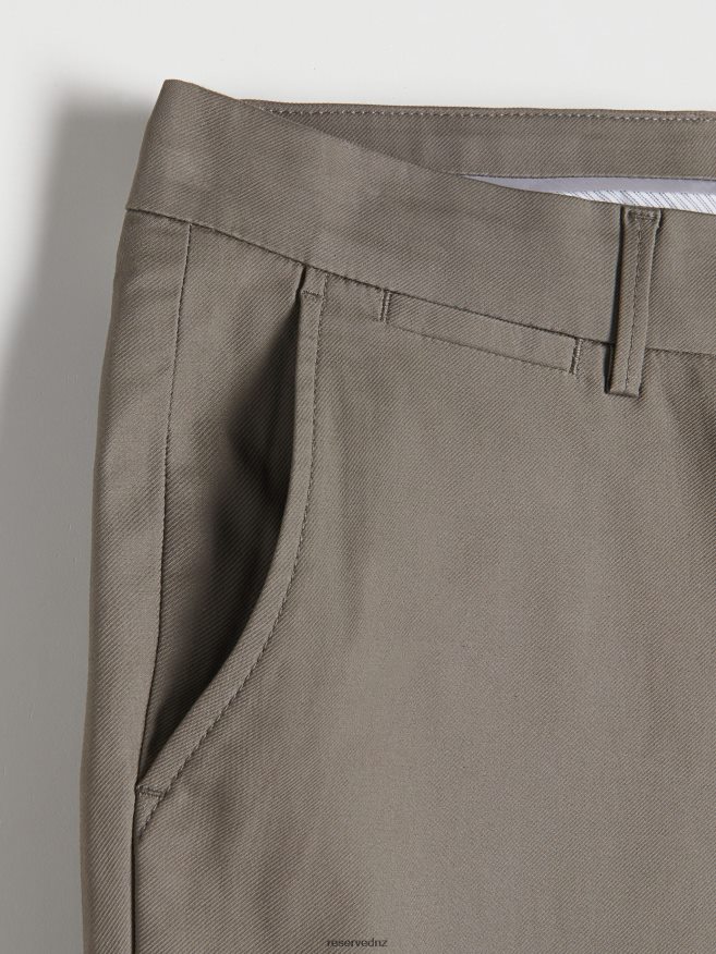 Reserved Men Chino Slim Fit Trousers P6H08T1104 Apparel Coffee