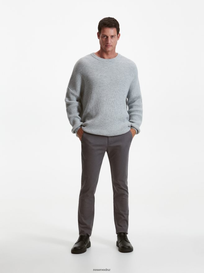 Reserved Men Chino Slim Fit Trousers P6H08T1140 Apparel Dark Grey