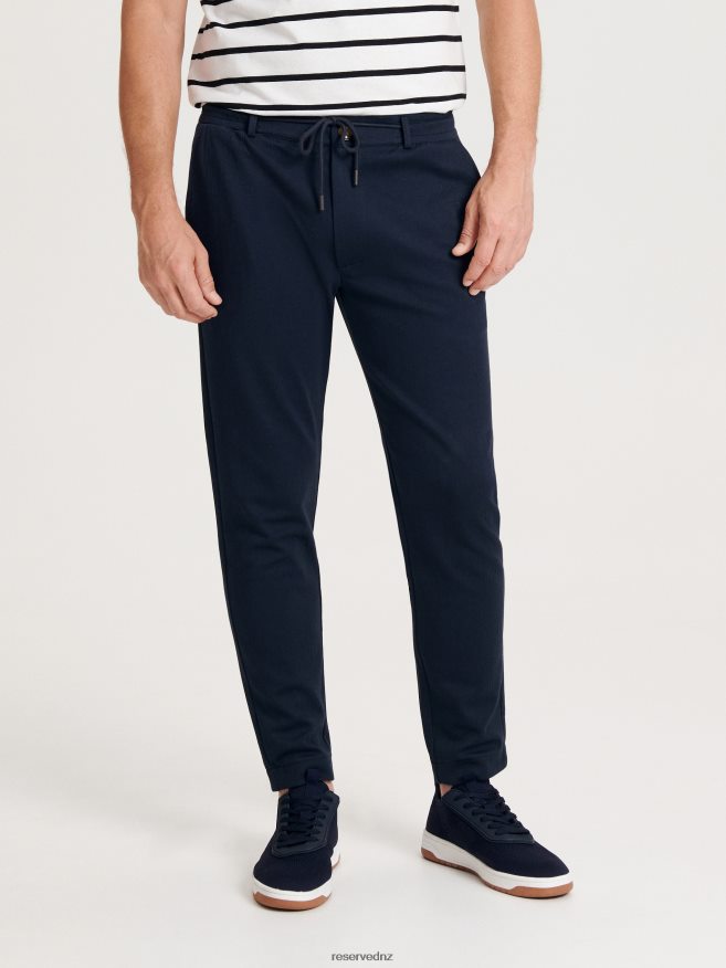 Reserved Men Chino Slim Trousers P6H08T1473 Apparel Navy