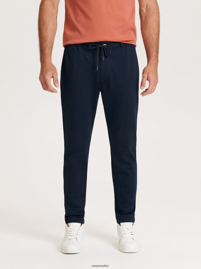 Reserved Men Chino Slim Trousers P6H08T1473 Apparel Navy