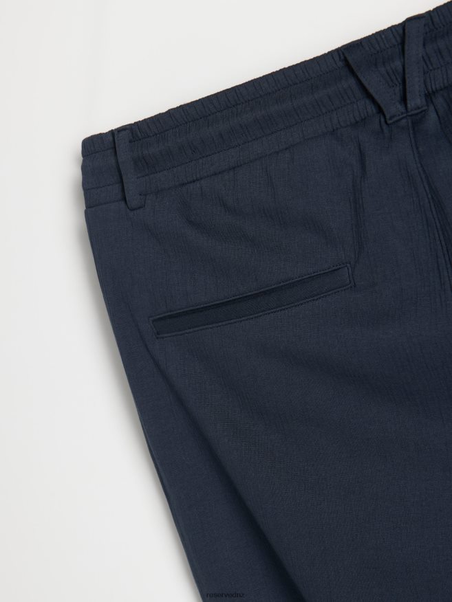 Reserved Men Chino Slim Trousers P6H08T1473 Apparel Navy