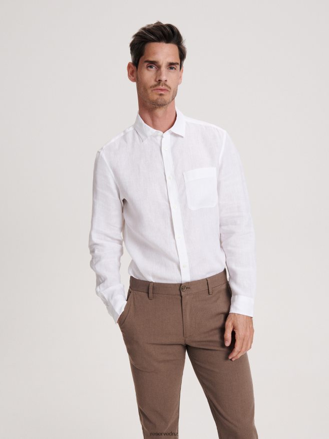 Reserved Men Chino Slim Trousers P6H08T1490 Apparel Coffee