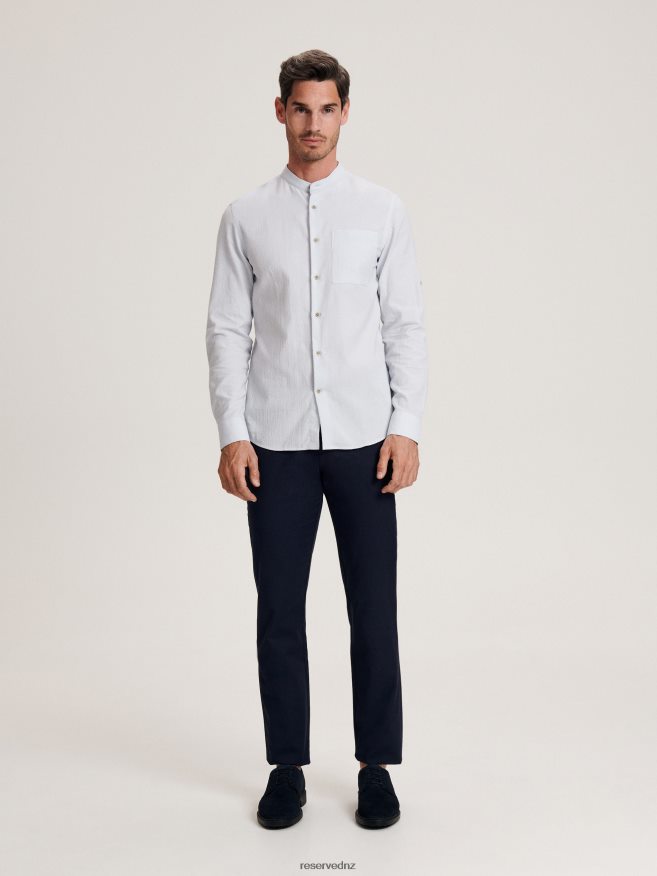 Reserved Men Chino Slim Trousers P6H08T1496 Apparel Navy