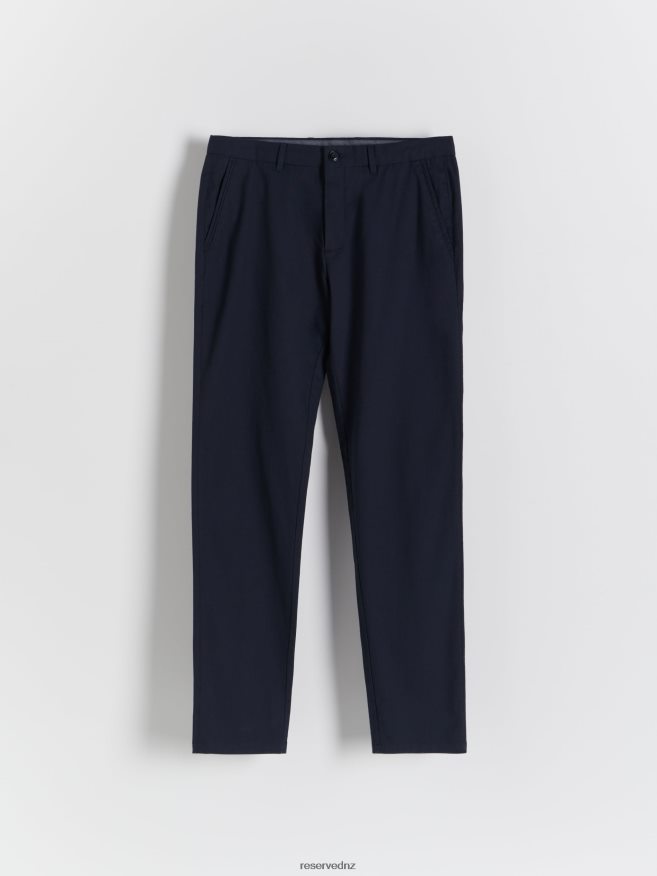 Reserved Men Chino Slim Trousers P6H08T1496 Apparel Navy
