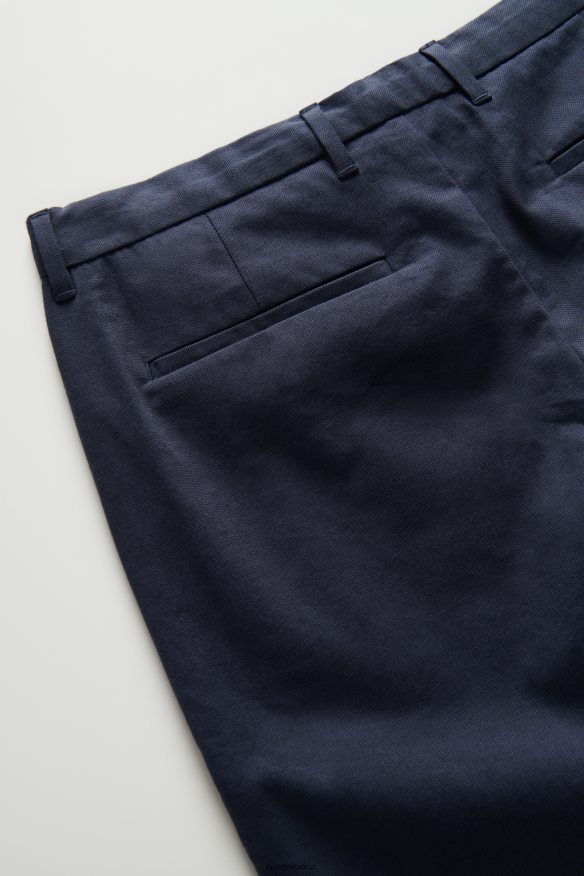 Reserved Men Chino Slim Trousers P6H08T1496 Apparel Navy