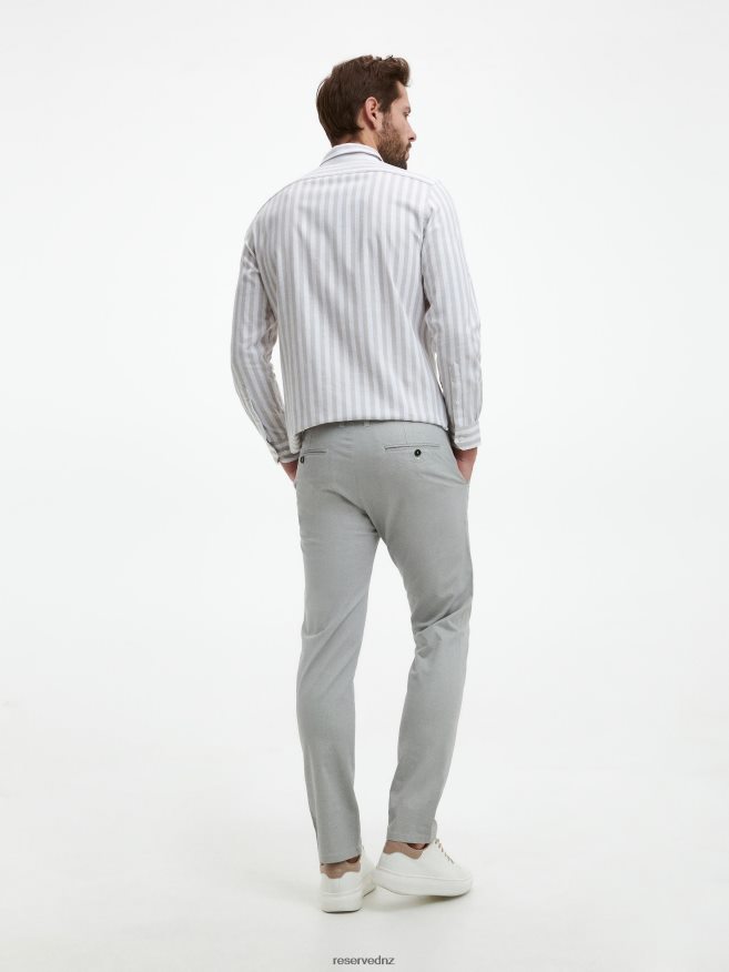 Reserved Men Chino Slim Trousers P6H08T1504 Apparel Light Grey
