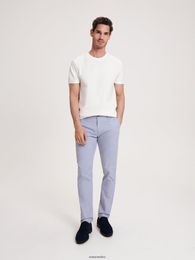 Reserved Men Chino Slim Trousers P6H08T1505 Apparel Light Blue