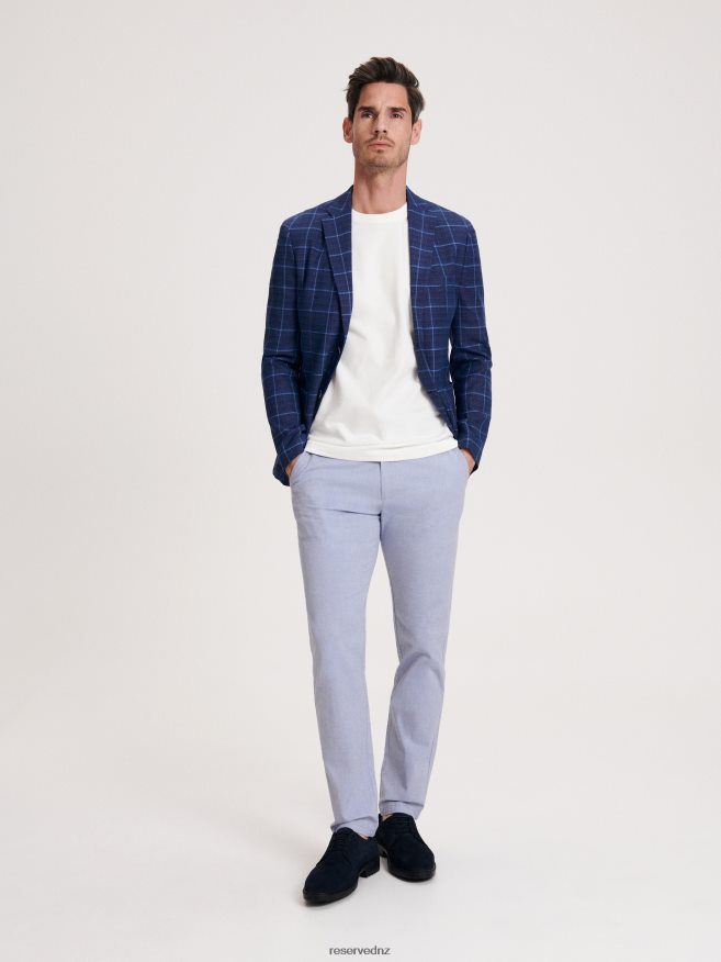 Reserved Men Chino Slim Trousers P6H08T1505 Apparel Light Blue