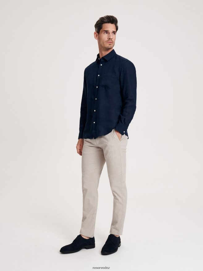 Reserved Men Chino Slim Trousers P6H08T1507 Apparel Beige