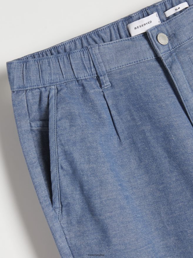 Reserved Men Chino Slim Trousers P6H08T1515 Apparel Blue