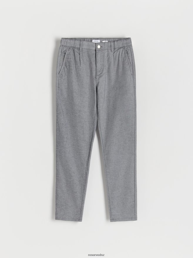 Reserved Men Chino Slim Trousers P6H08T1520 Apparel Dark Grey