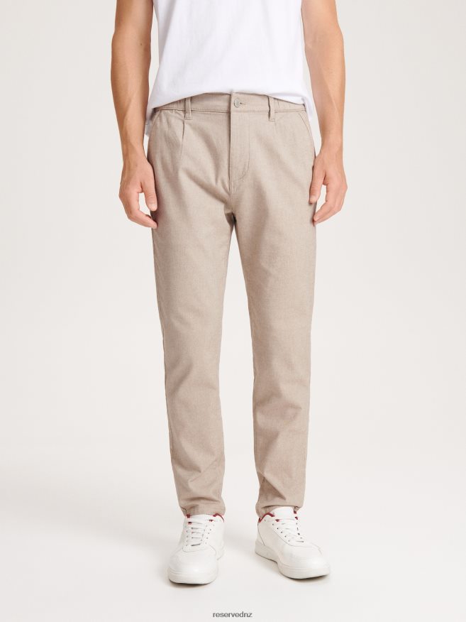 Reserved Men Chino Slim Trousers P6H08T1524 Apparel Beige