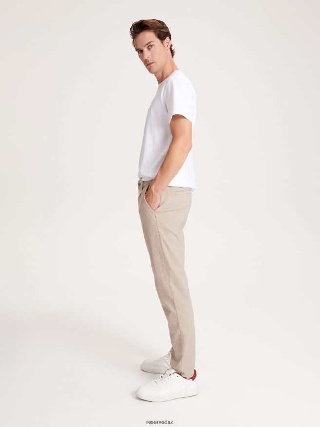 Reserved Men Chino Slim Trousers P6H08T1524 Apparel Beige