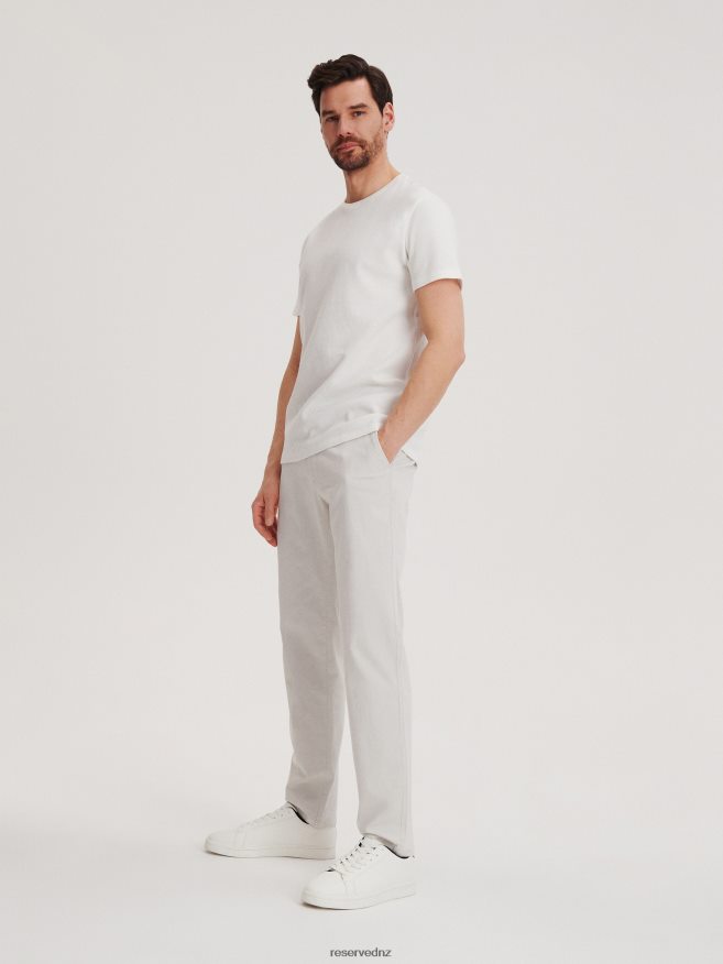 Reserved Men Chino Slim Trousers P6H08T1525 Apparel Light Grey