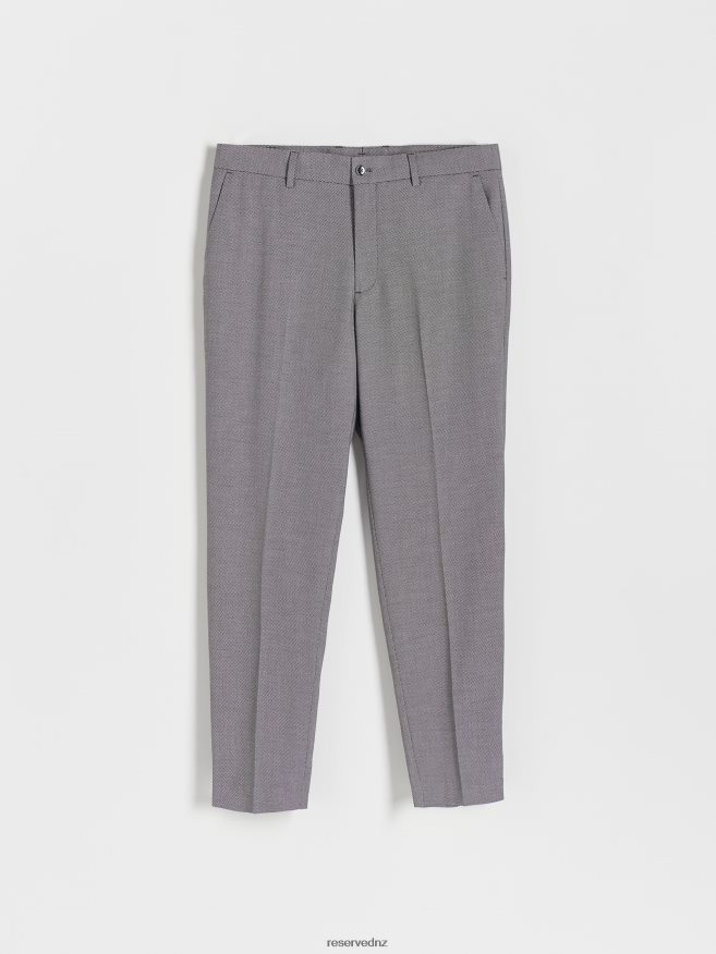 Reserved Men Elegant Carrot Trousers P6H08T1108 Apparel Black