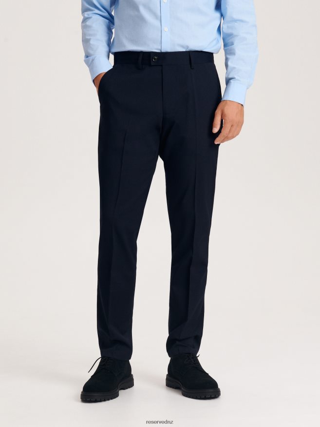 Reserved Men New Chino Slim Fit Trousers P6H08T1468 Apparel Navy