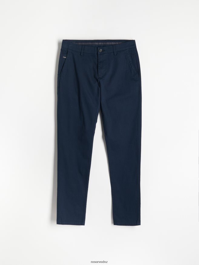 Reserved Men New Chino Slim Fit Trousers P6H08T1477 Apparel Navy