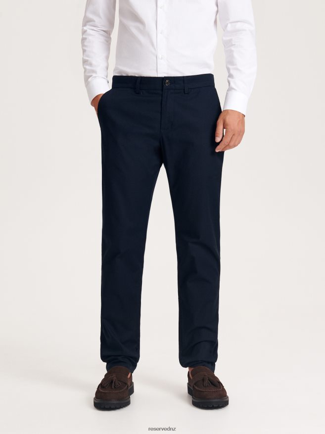 Reserved Men New Chino Slim Fit Trousers P6H08T1514 Apparel Navy
