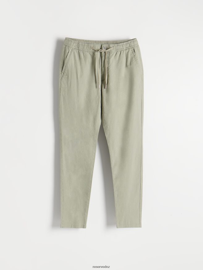 Reserved Men Regular Trousers P6H08T1349 Apparel Light Green