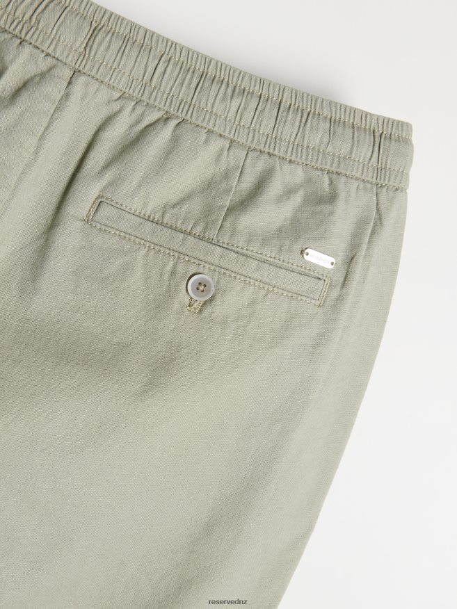 Reserved Men Regular Trousers P6H08T1349 Apparel Light Green