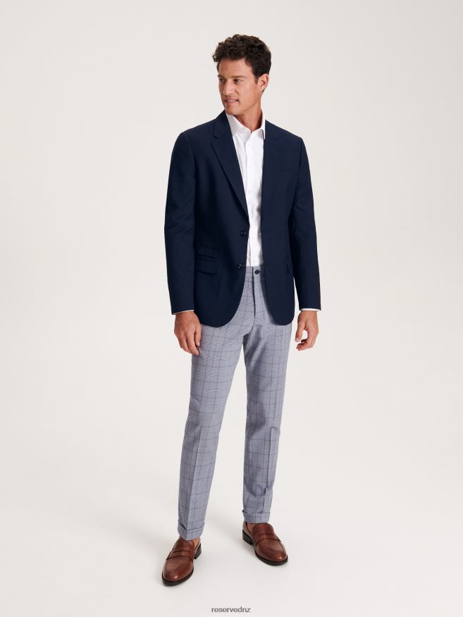 Reserved Men Slim Fit Suit Trousers P6H08T1092 Apparel Blue