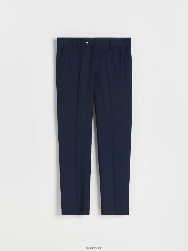 Reserved Men Slim Trousers P6H08T1466 Apparel Navy