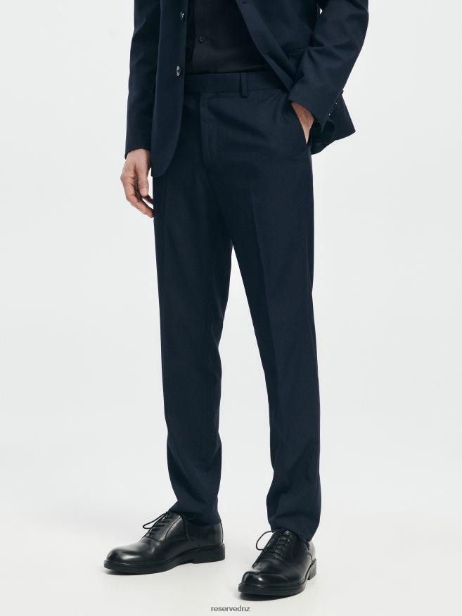 Reserved Men Slim Trousers P6H08T1466 Apparel Navy