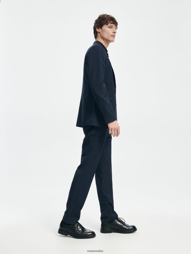 Reserved Men Slim Trousers P6H08T1466 Apparel Navy