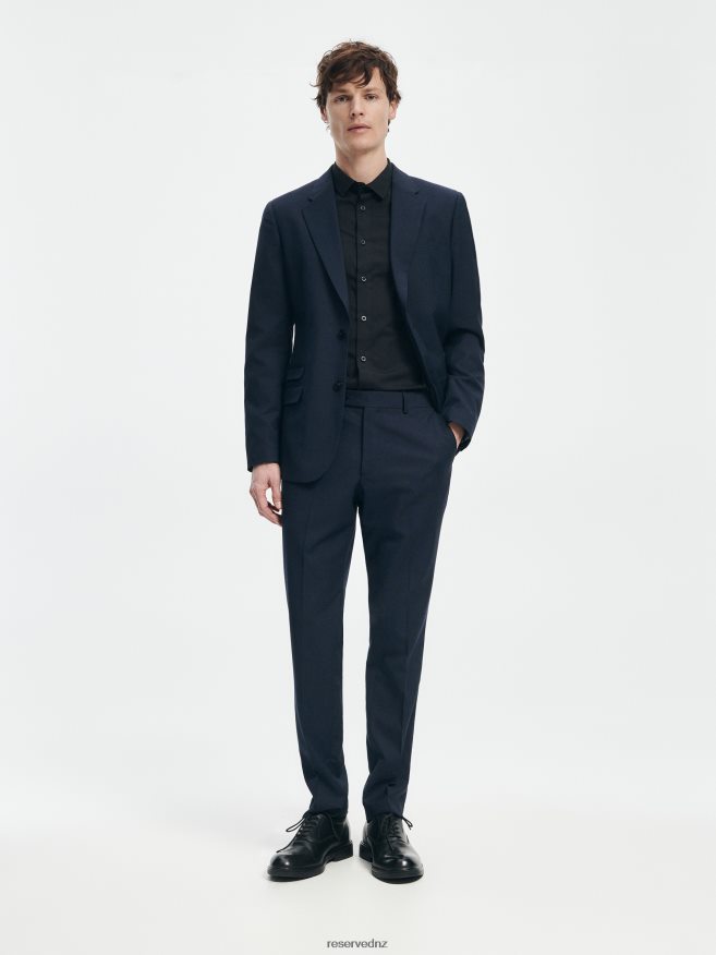 Reserved Men Slim Trousers P6H08T1466 Apparel Navy