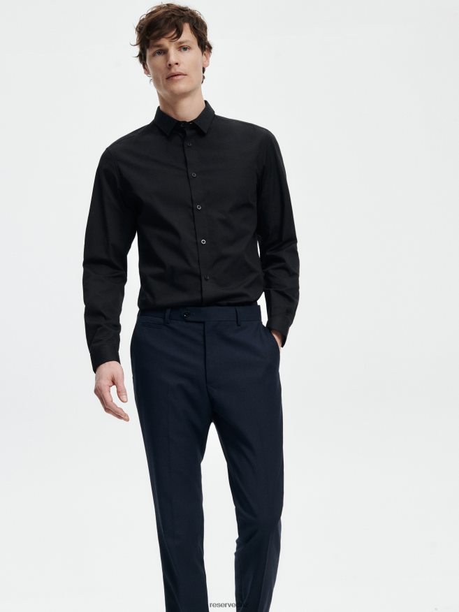 Reserved Men Slim Trousers P6H08T1466 Apparel Navy