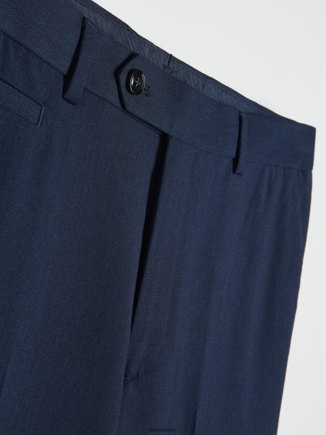 Reserved Men Slim Trousers With Pressed Crease P6H08T1091 Apparel Navy