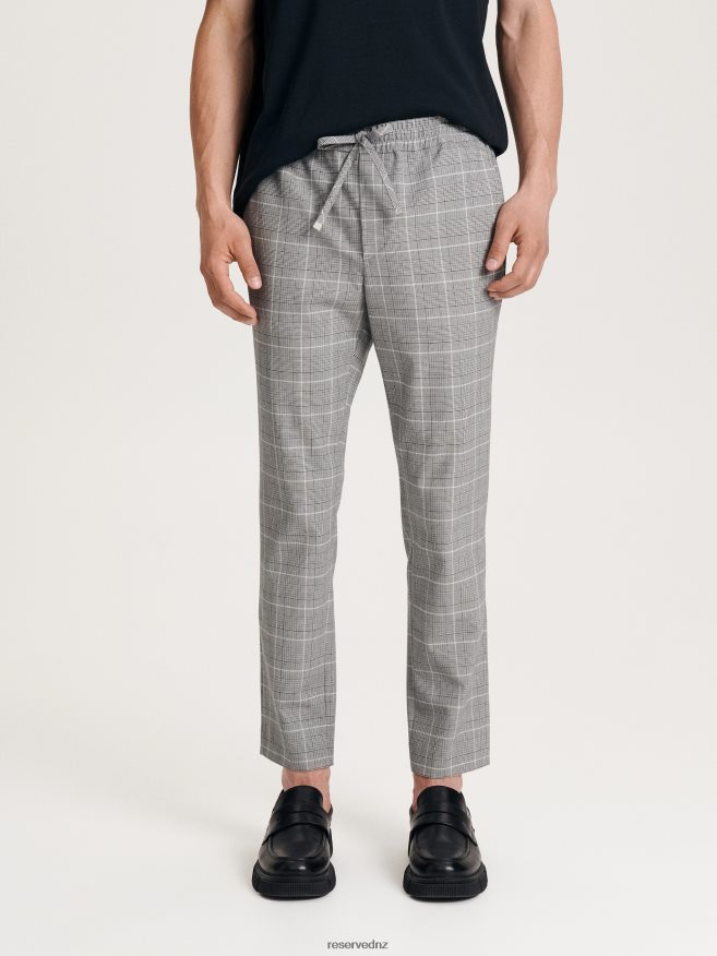 Reserved Men Viscose Blend Joggers P6H08T1497 Apparel Mid Grey