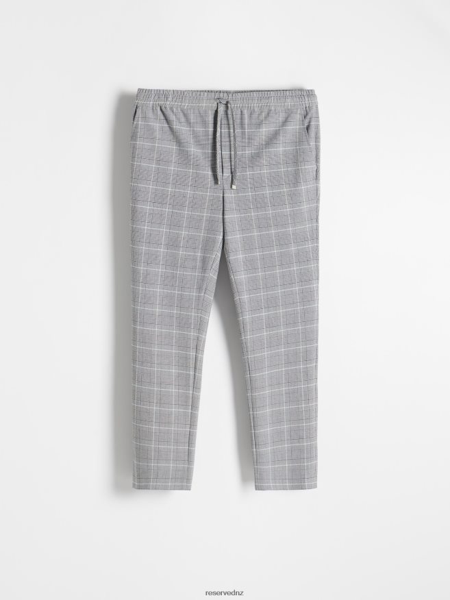 Reserved Men Viscose Blend Joggers P6H08T1497 Apparel Mid Grey