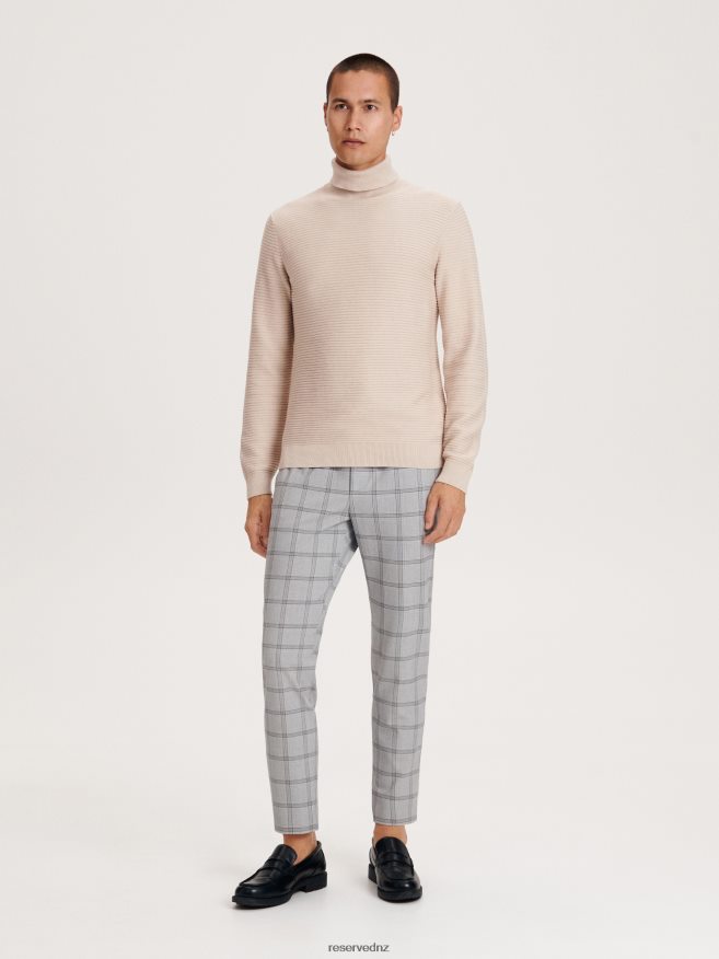 Reserved Men Viscose Blend Joggers P6H08T1523 Apparel Light Grey