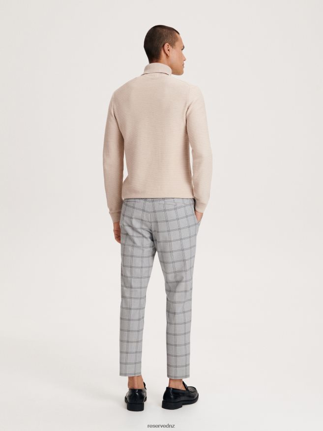 Reserved Men Viscose Blend Joggers P6H08T1523 Apparel Light Grey