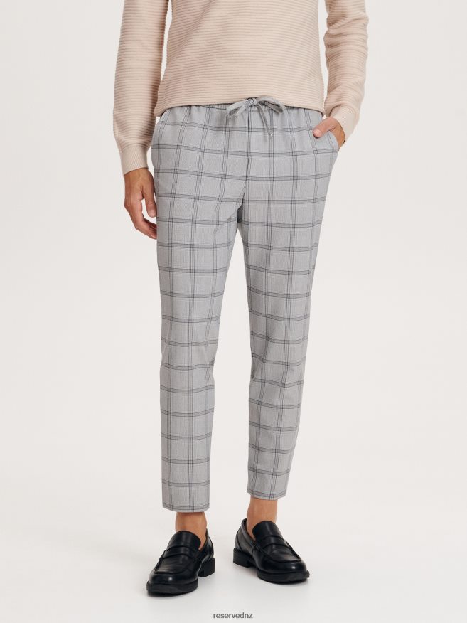 Reserved Men Viscose Blend Joggers P6H08T1523 Apparel Light Grey