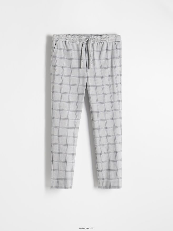 Reserved Men Viscose Blend Joggers P6H08T1523 Apparel Light Grey