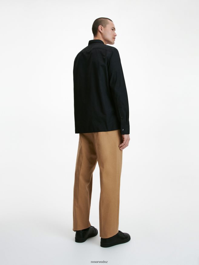 Reserved Men Wide Leg Chino Trousers P6H08T1489 Apparel Beige