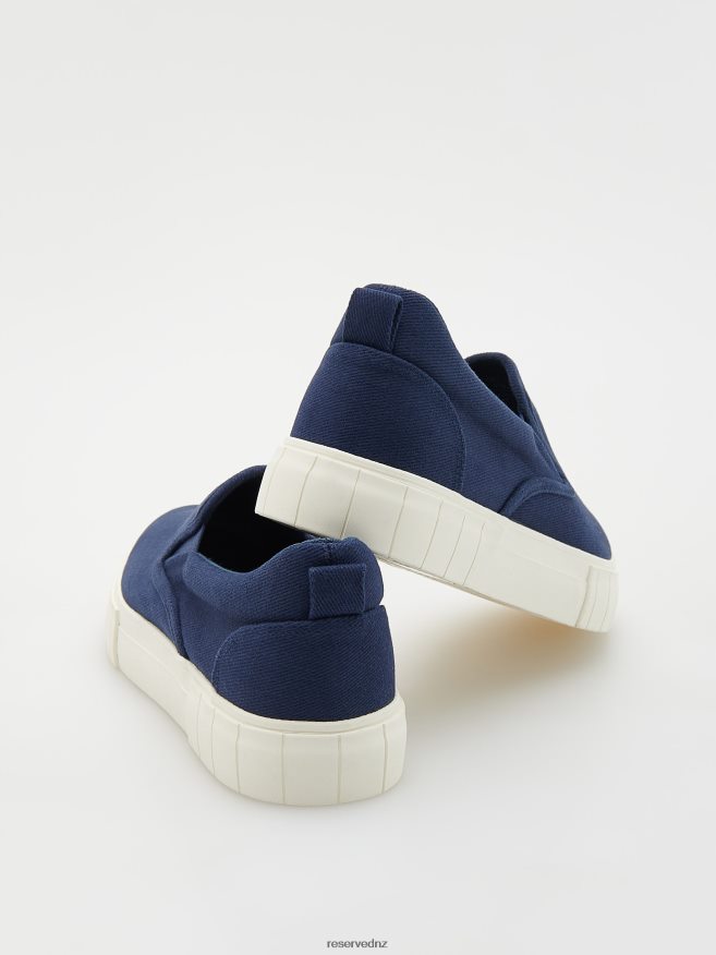 Reserved Men Cotton Trainers P6H08T1650 Shoes Navy
