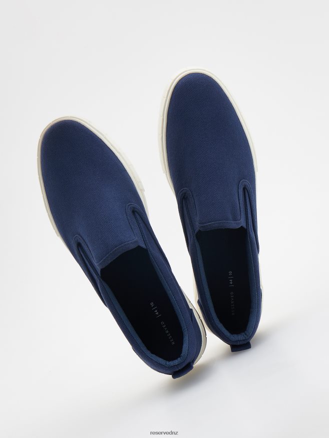 Reserved Men Cotton Trainers P6H08T1650 Shoes Navy