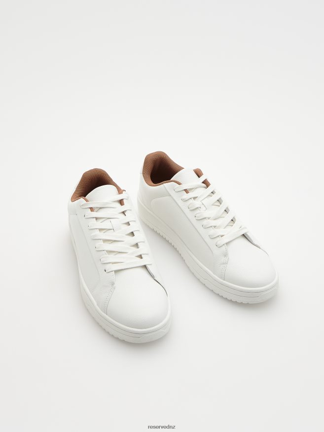 Reserved Men Faux Leather Sneakers P6H08T1647 Shoes White