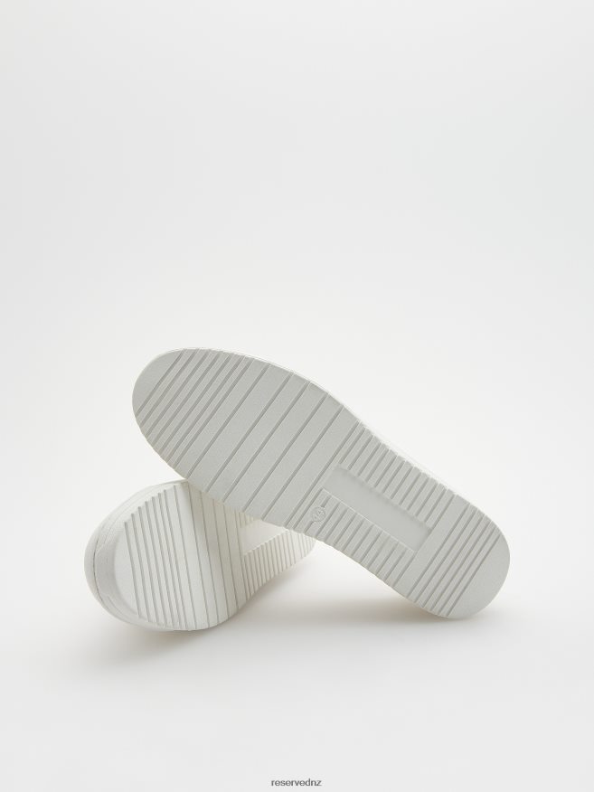 Reserved Men Faux Leather Sneakers P6H08T1647 Shoes White