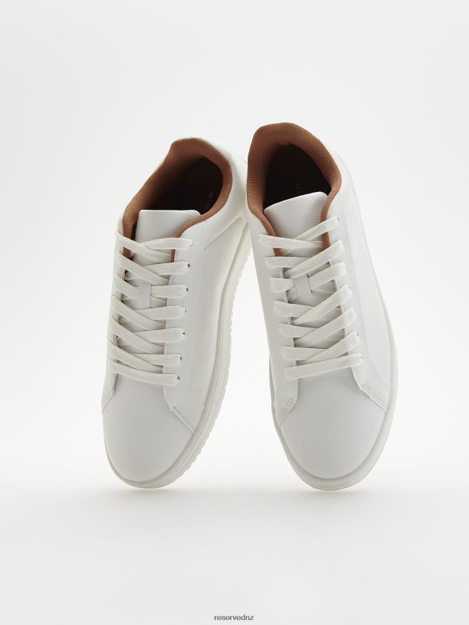 Reserved Men Faux Leather Sneakers P6H08T1647 Shoes White