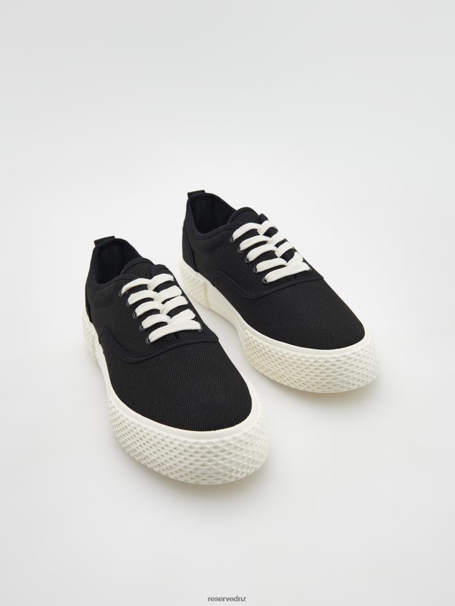 Reserved Men Thick Sole Trainers P6H08T1651 Shoes Black