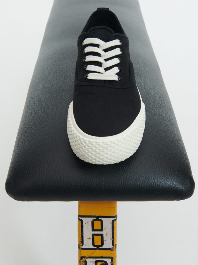 Reserved Men Thick Sole Trainers P6H08T1651 Shoes Black