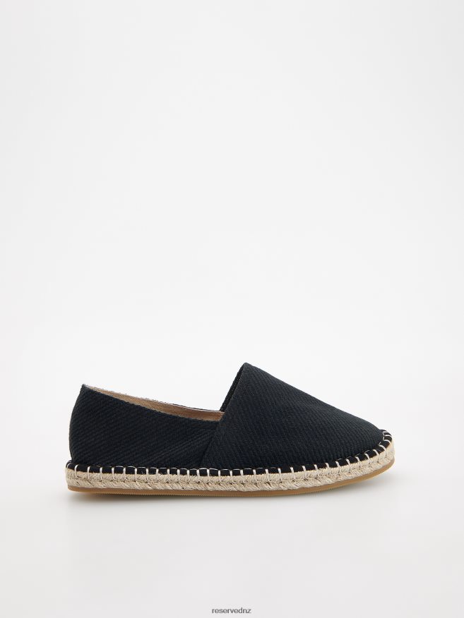 Reserved Men Woven Espadrilles P6H08T1654 Shoes Black