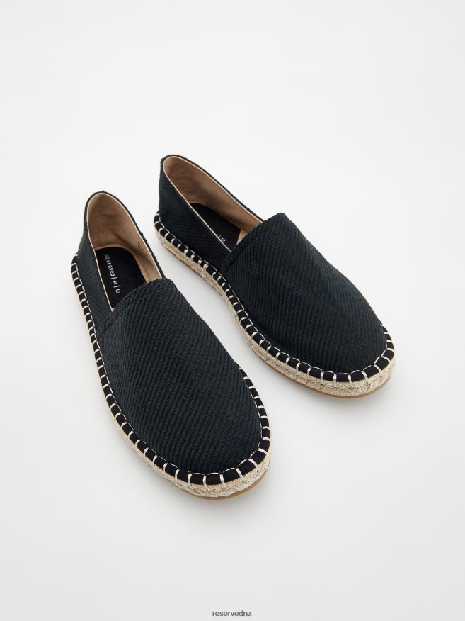 Reserved Men Woven Espadrilles P6H08T1654 Shoes Black