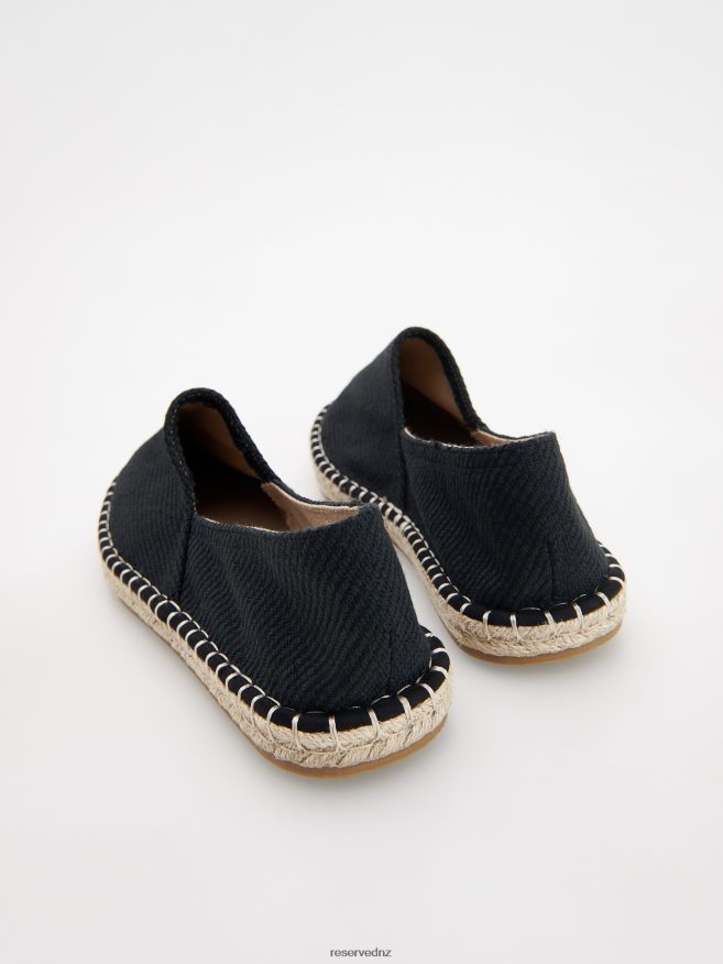 Reserved Men Woven Espadrilles P6H08T1654 Shoes Black